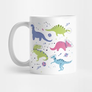 Space Dinosaurs in a Purple Sky Mug